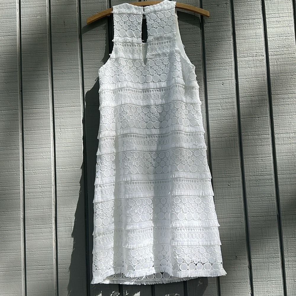 Lilly Pulitzer Anette Shift Dress Bubble Fringe Lace Sleeveless Lined - Picture 3 of 7